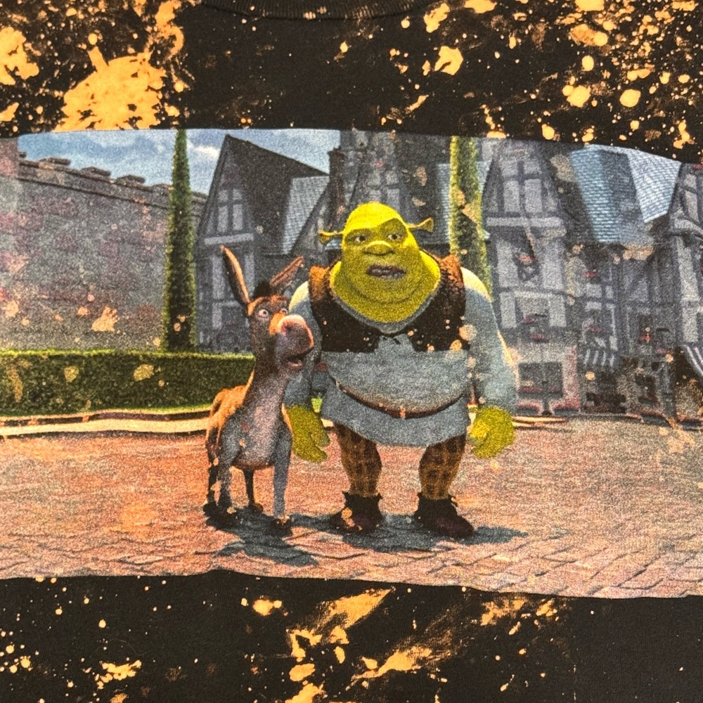 Shrek short sleeve t shirt LG tie dye